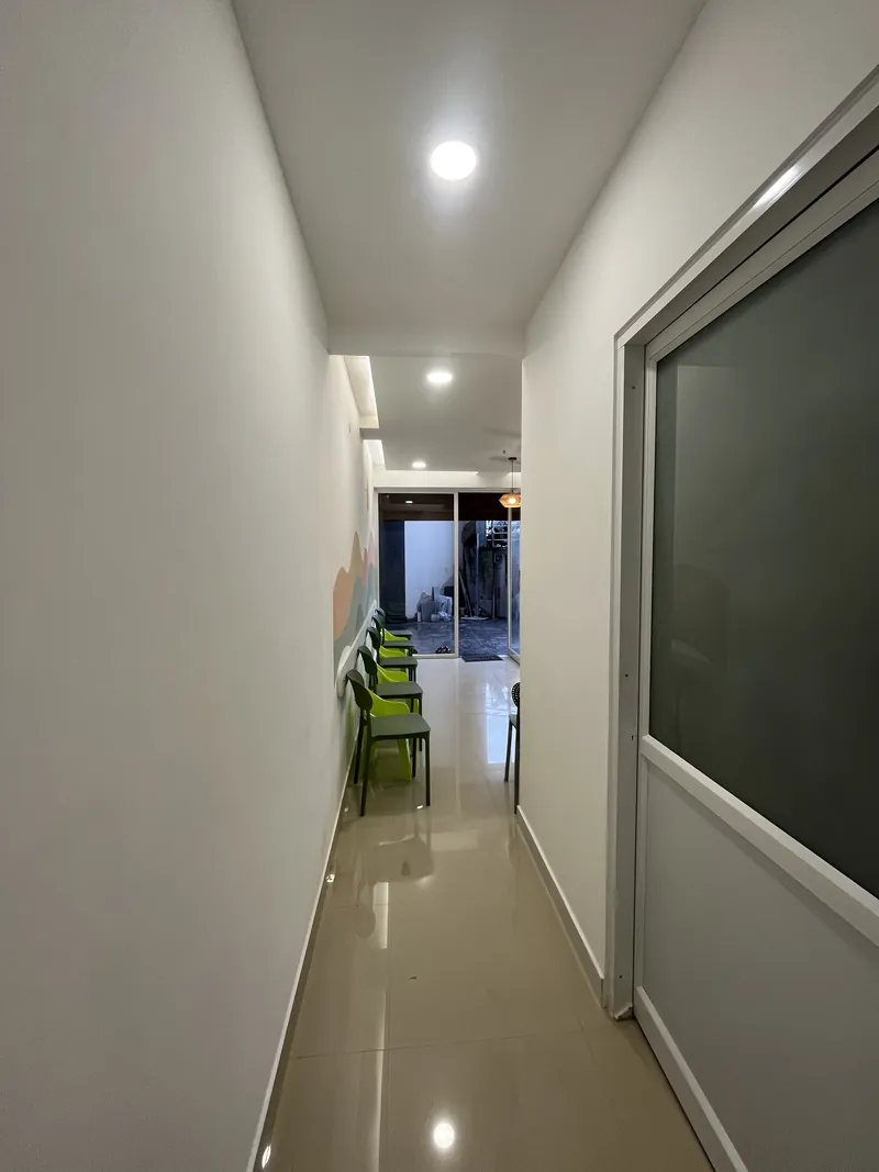 Corridor leading to the waiting area